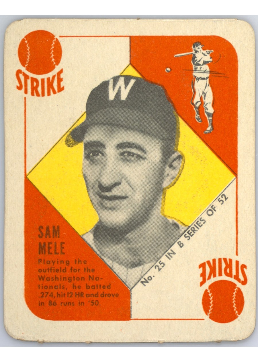 1951 Topps Blue Back #25 Sam Mele, Washington Senators