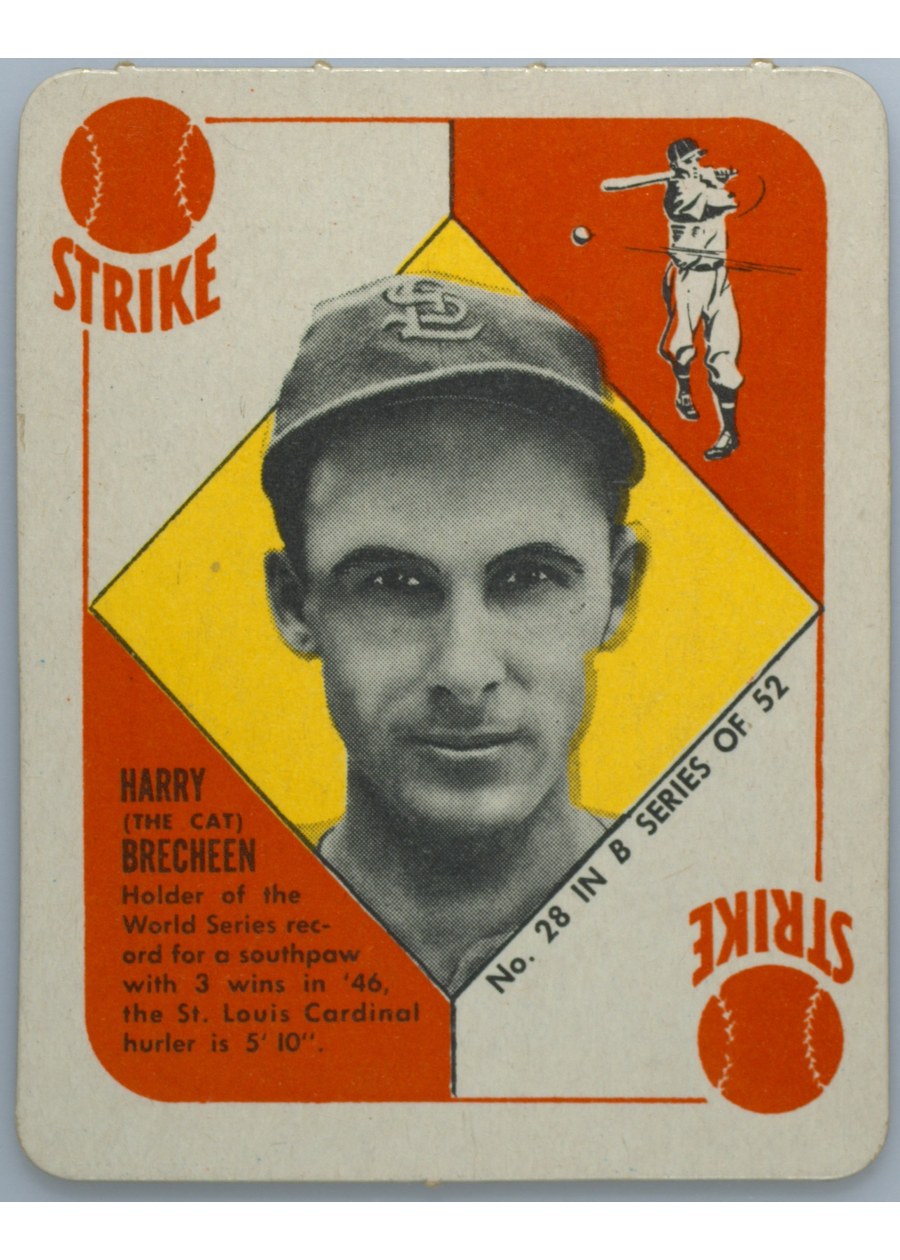 1951 Topps Blue Back #28 Harry Brecheen, St. Louis Cardinals