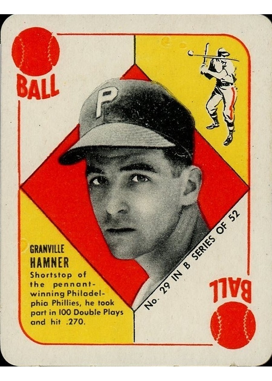 1951 Topps Blue Back #29 Granville Hamner, Philadelphia Phillies