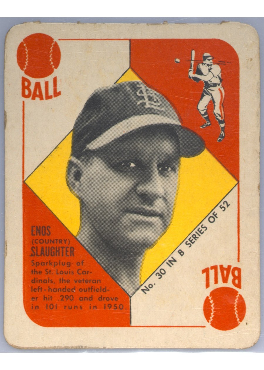 1951 Topps Blue Back #30 Enos Slaughter, St. Louis Cardinals