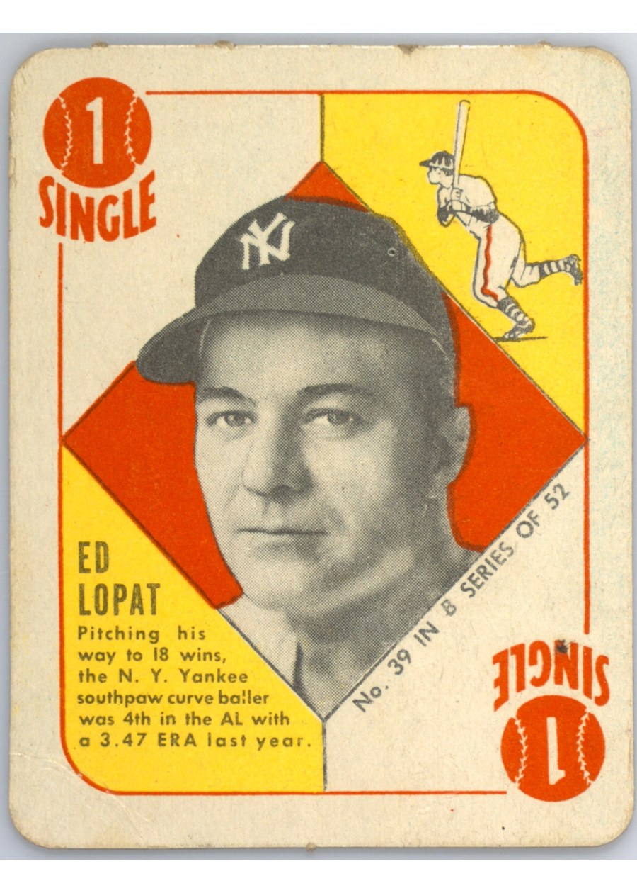 1951 Topps Blue Back #39 Ed Lopat, New York Yankees
