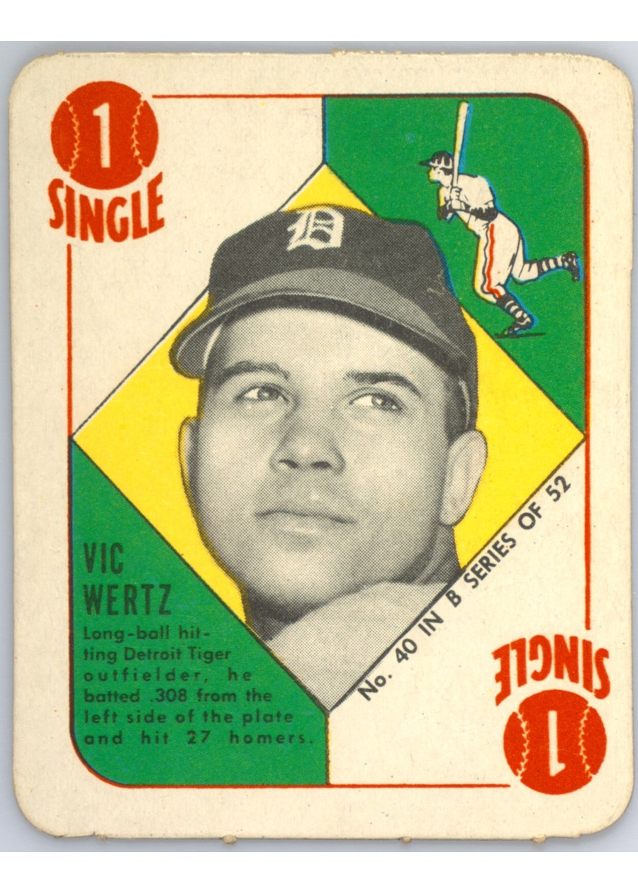 1951 Topps Blue Back #40 Vic Wertz, Detroit Tigers