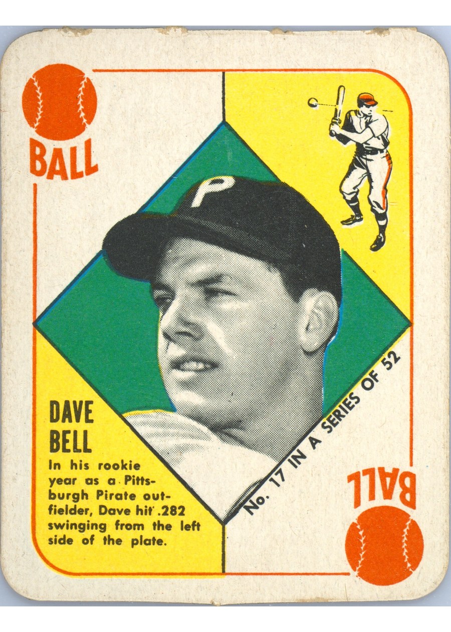 1951 Topps Red Back #17 Dave Bell, Pittsburgh Pirates