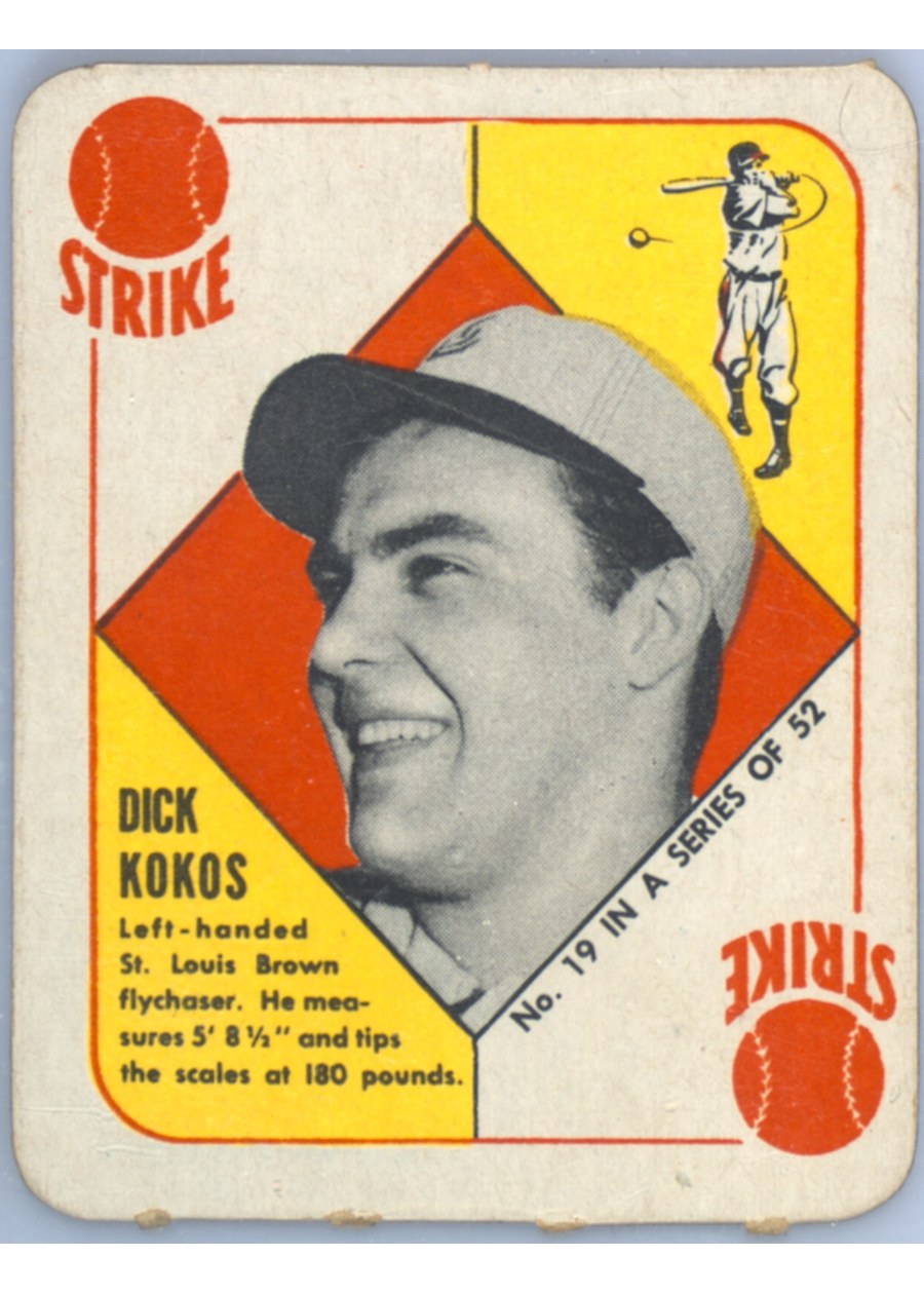 1951 Topps Red Back #19 Dick Kokos, St. Louis Browns