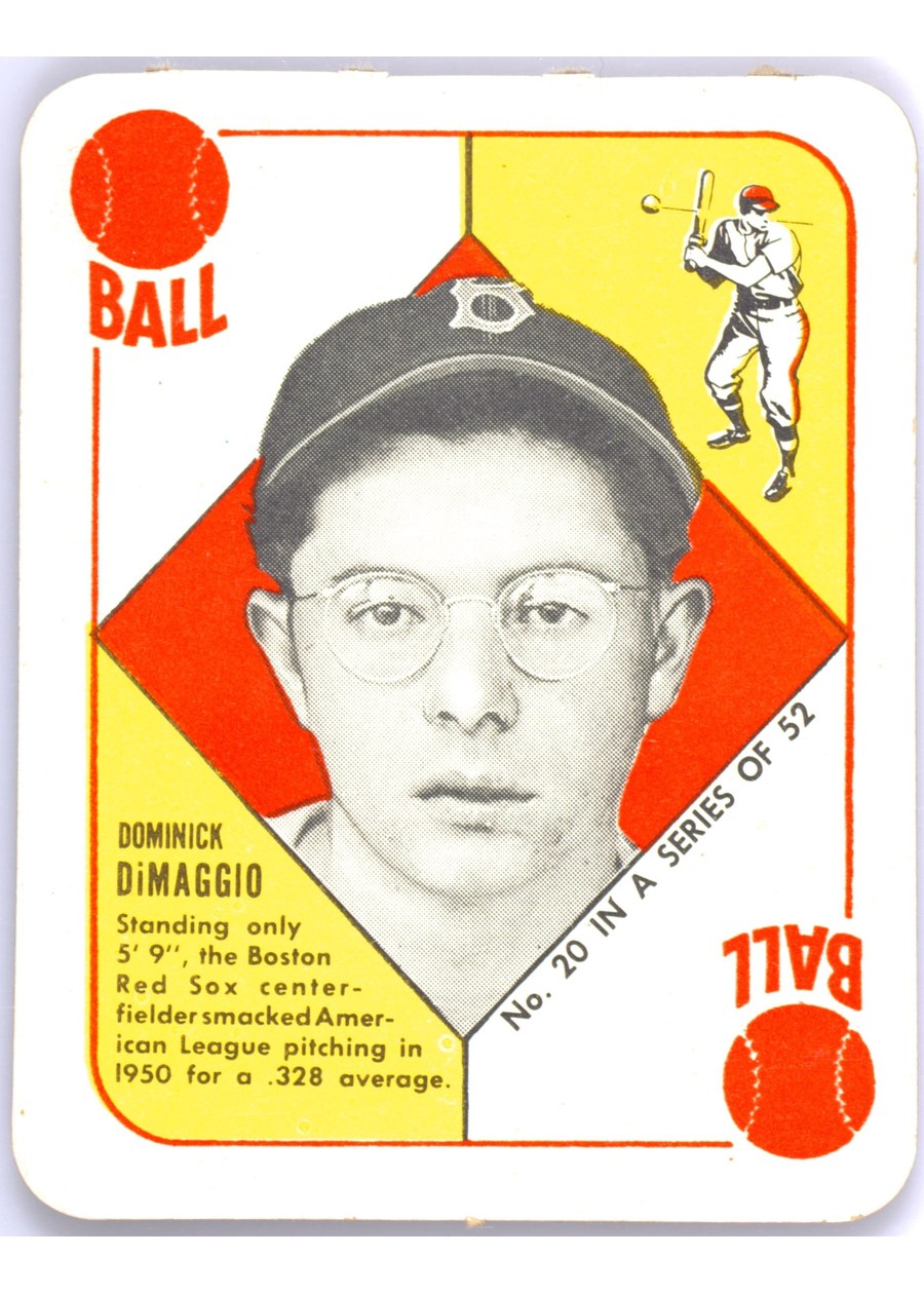 1951 Topps Red Back #20 Dominick DiMaggio, Boston Red Sox