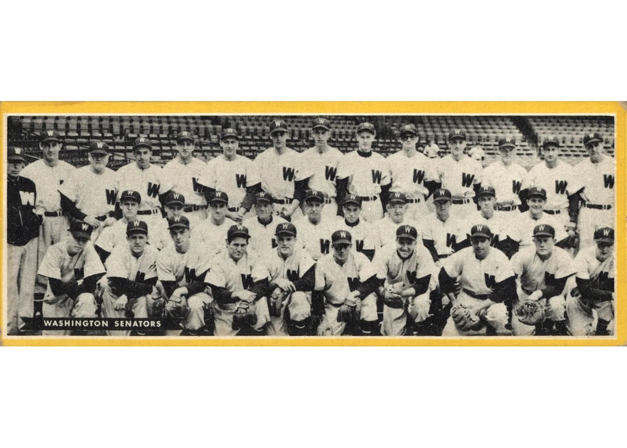 1951 Topps Team card Washington Senators