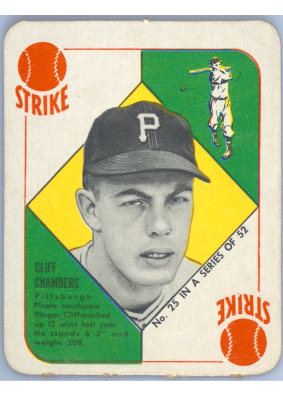 1951 Topps Red Back #25 Cliff Chambers, Pittsburgh Pirates