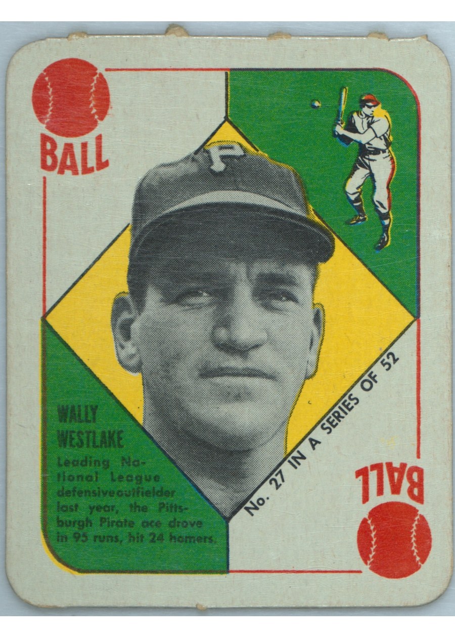 1951 Topps Red Back #27 Wally Westlake, Pittsburgh Pirates