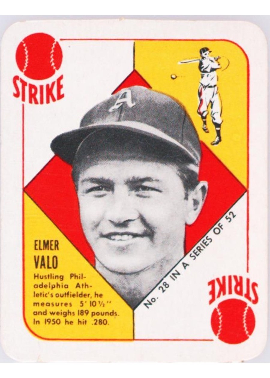1951 Topps Red Back #28 Elmer Valo, Philadelphia Athletics