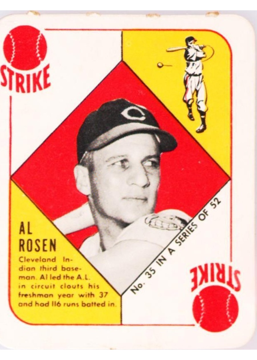 1951 Topps Red Back #35 Al Rosen, Cleveland Indians