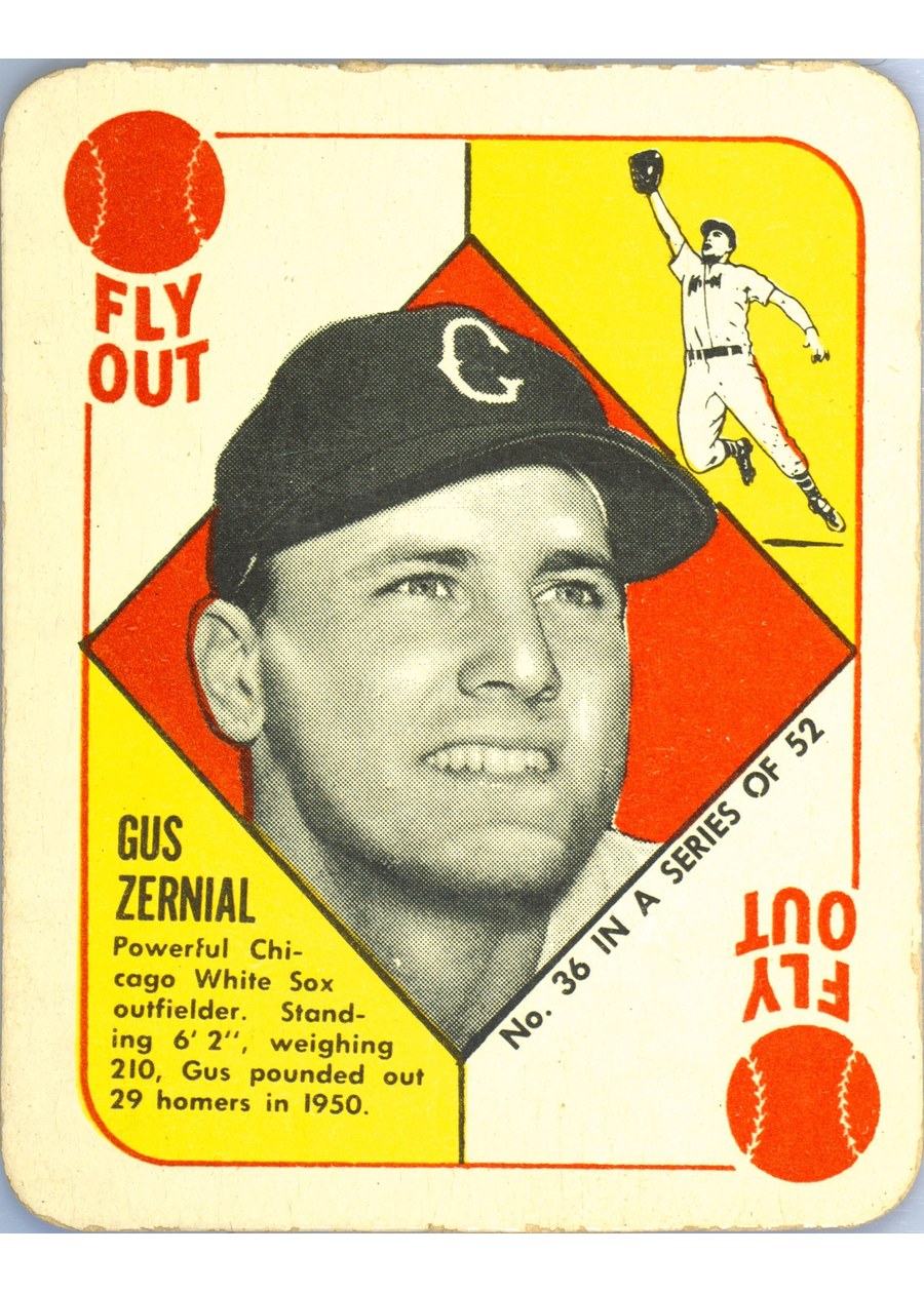 1951 Topps Red Back #36 Gus Zernial, Chicago White Sox