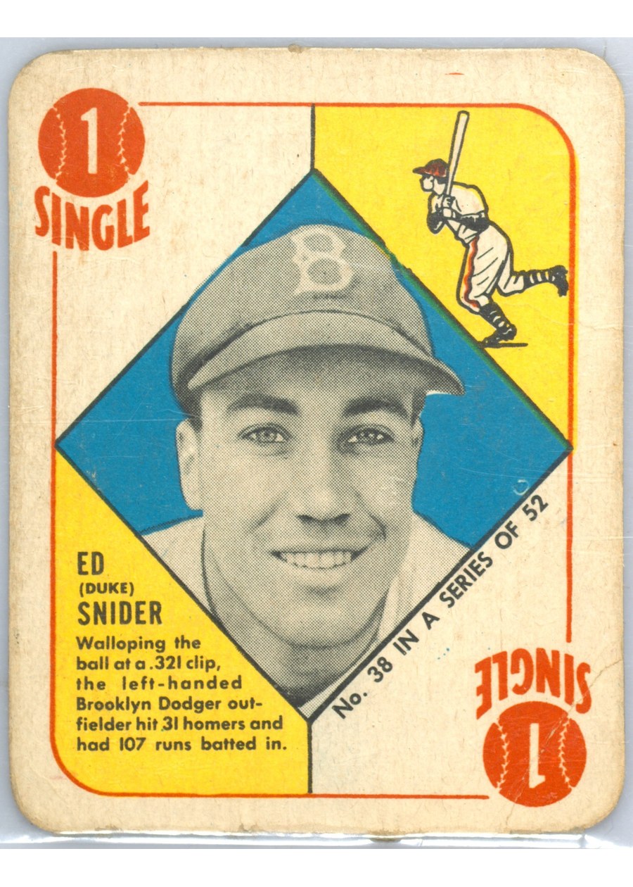 1951 Topps Red Back #38 Duke Snider, Brooklyn Dodgers