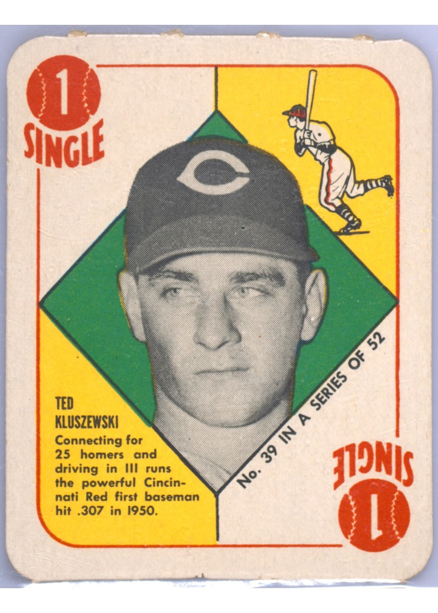 1951 Topps Red Back #39 Ted Kluszewski, Cincinnati Reds