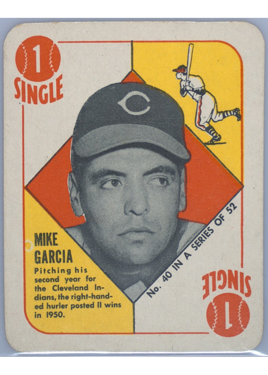 1951 Topps Red Back #40 Mike Garcia, Cleveland Indians