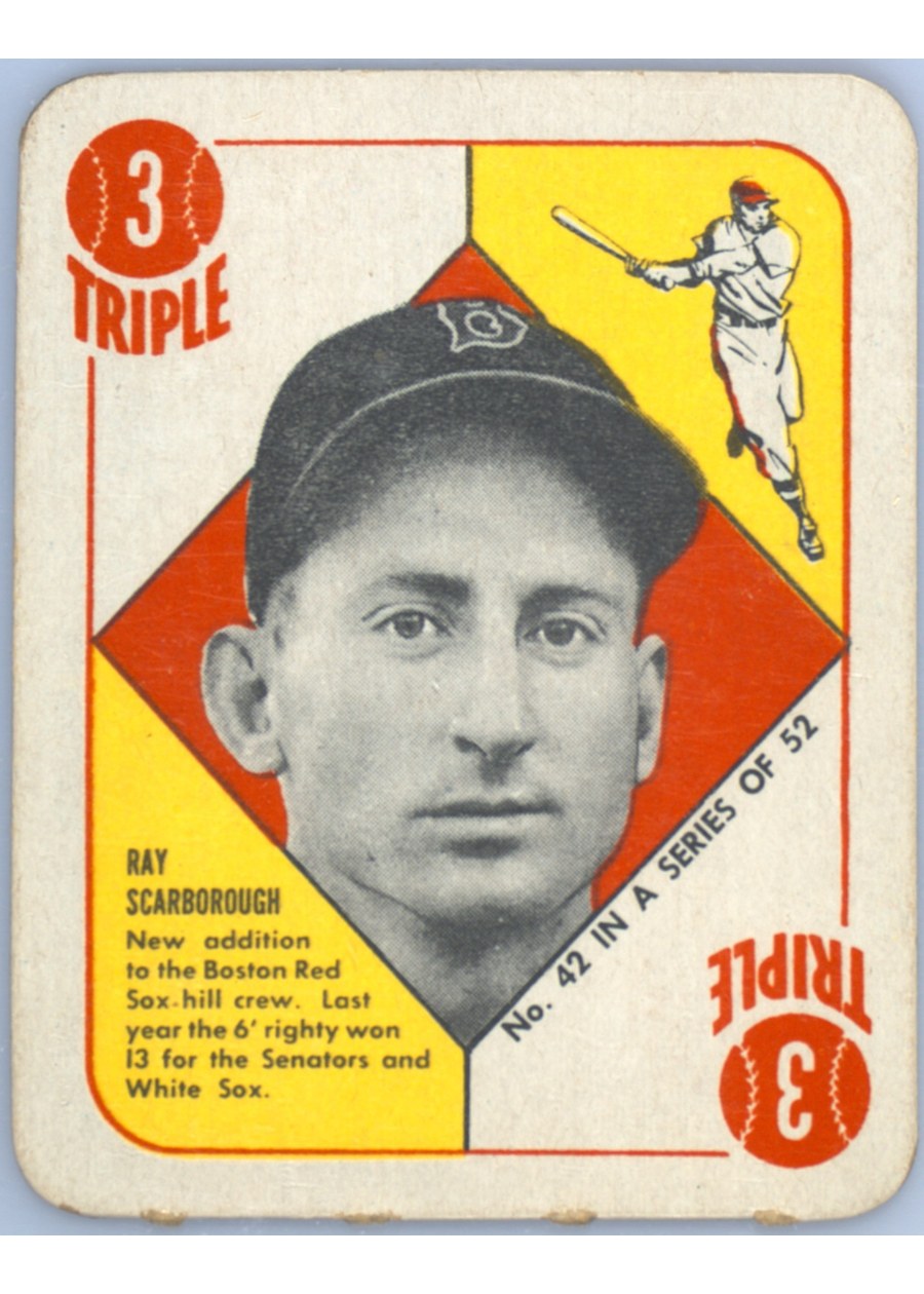1951 Topps Red Back #42 Ray Scarborough, Boston Red Sox