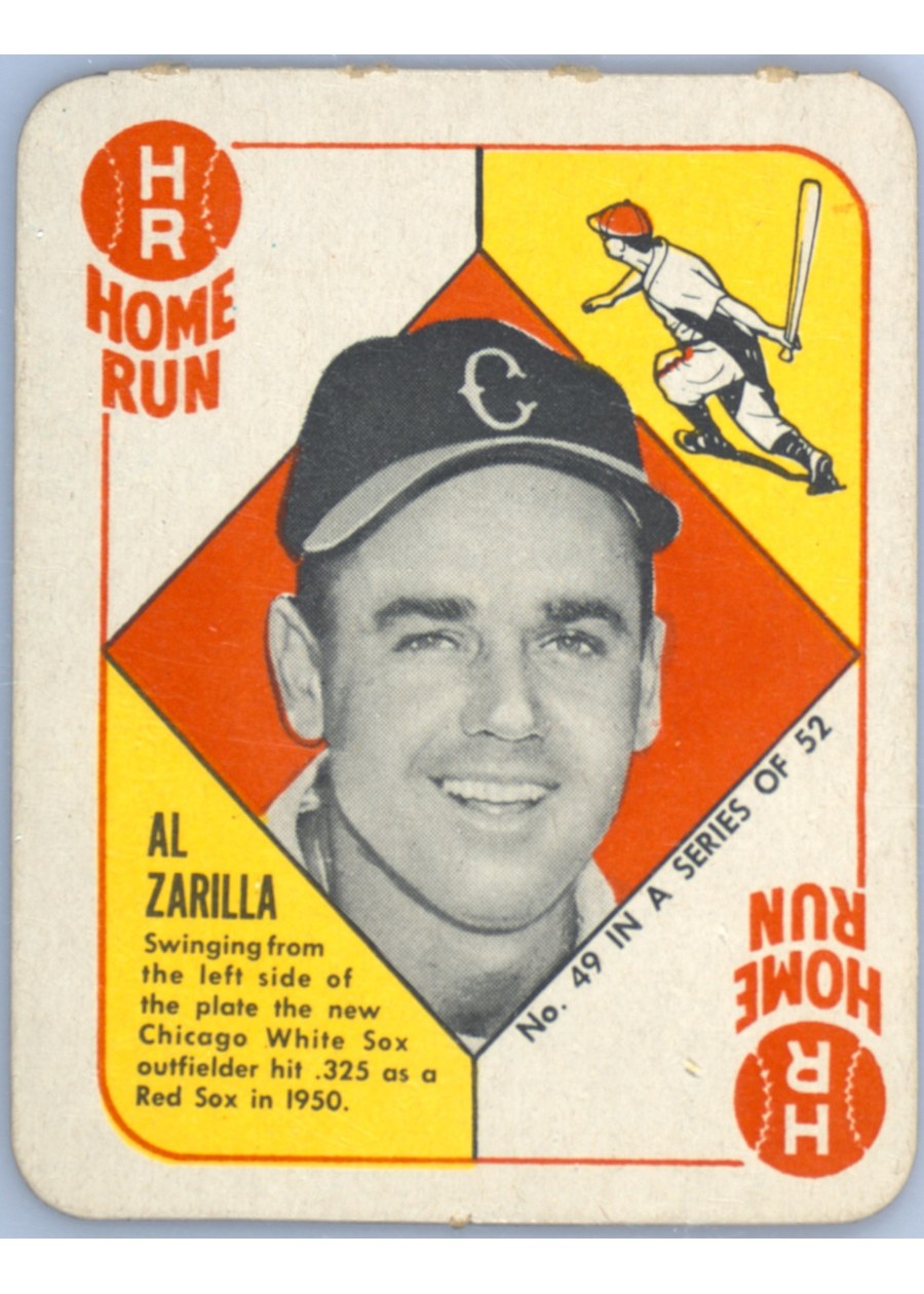 1951 Topps Red Back #49 Al Zarilla, Chicago White Sox