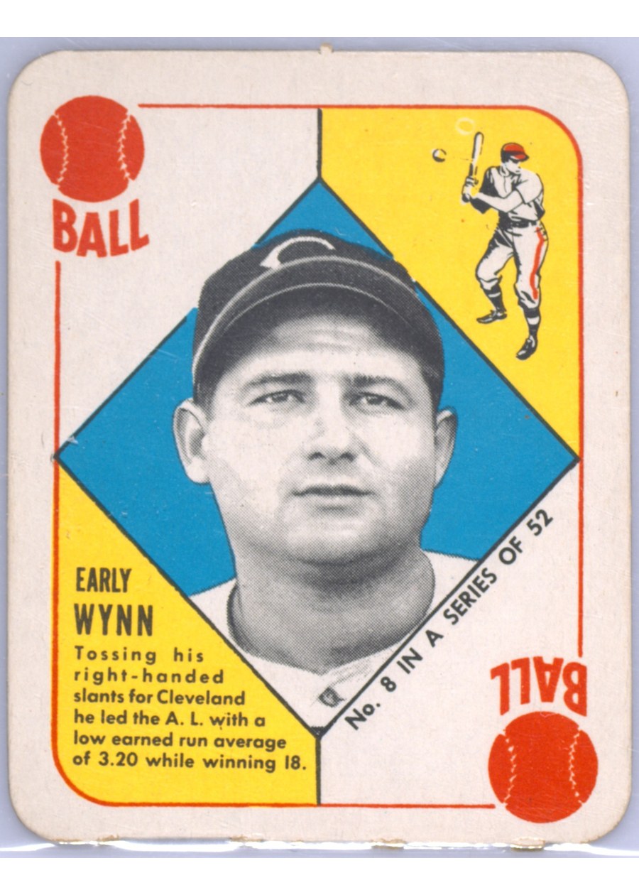 1951 Topps Red Back #8 Early Wynn, Cleveland Indians
