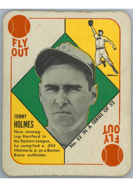1951 Topps Red Back #52 Tommy Holmes - #52b - Hartford (front)
