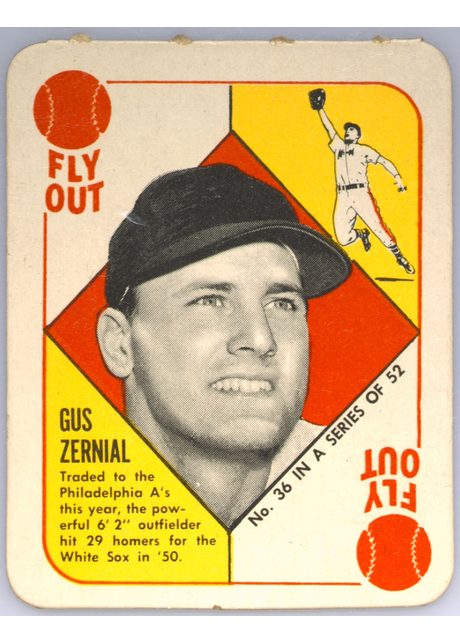 1951 Topps Red Back #36 Gus Zernial - #36b - Philadelphia (front)