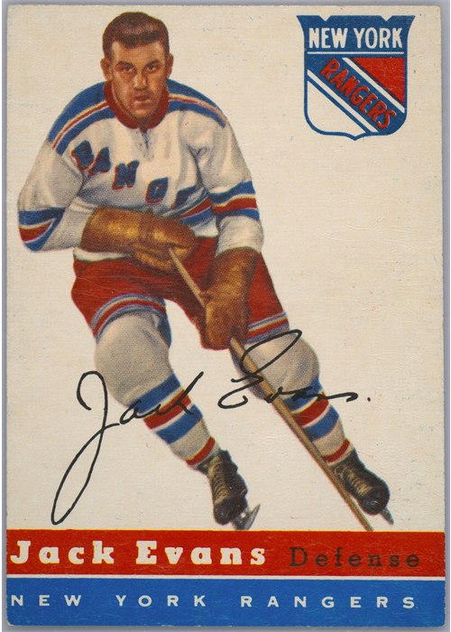 1954-55 Topps #14 Jack Evans, New York Rangers