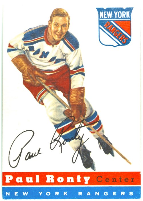 1954-55 Topps #15 Paul Ronty, New York Rangers