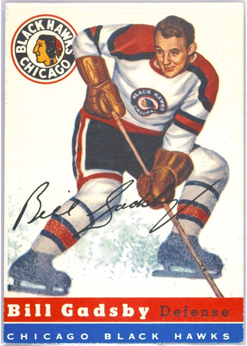 1954-55 Topps #20 Bill Gadsby, Chicago Black Hawks
