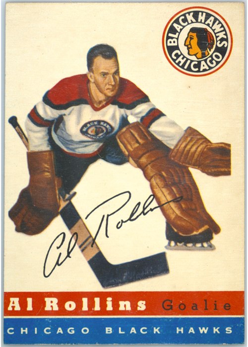 1954-55 Topps #26 Al Rollins, Chicago Black Hawks