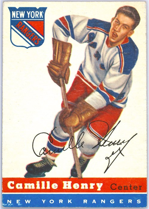 1954-55 Topps #32 Camille Henry, New York Rangers
