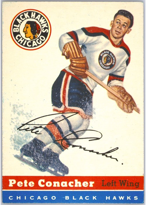 1954-55 Topps #33 Pete Conacher, Chicago Black Hawks