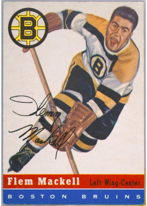 1954-55 Topps #36 Fleming Mackell, Boston Bruins