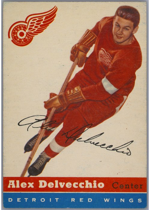 1954-55 Topps #39 Alex Delvecchio, Detroit Red Wings