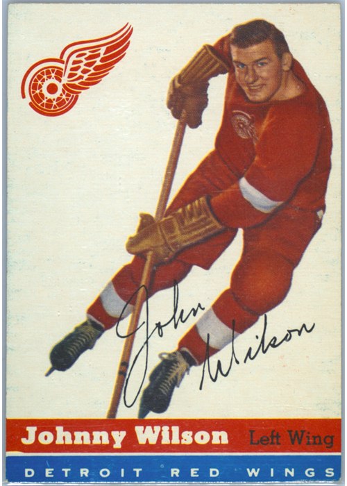 1954-55 Topps #4 Johnny Wilson, Detroit Red Wings
