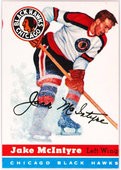 1954-55 Topps #43 Jack McIntyre, Chicago Black Hawks