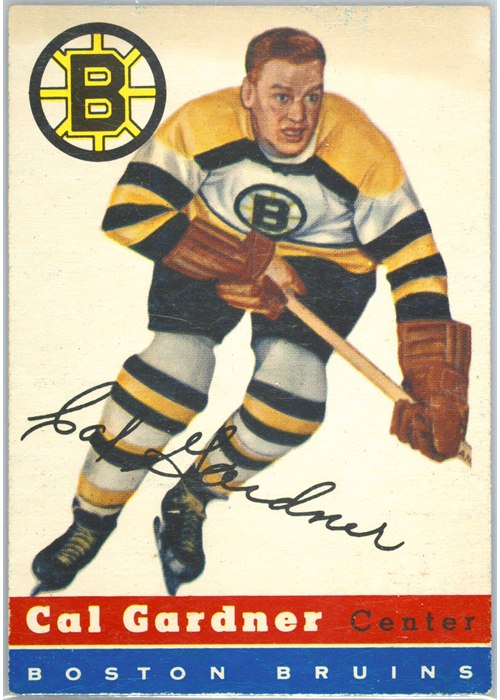 1954-55 Topps #47 Cal Gardner, Boston Bruins