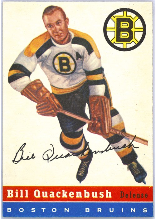 1954-55 Topps #49 Bill Quackenbush, Boston Bruins