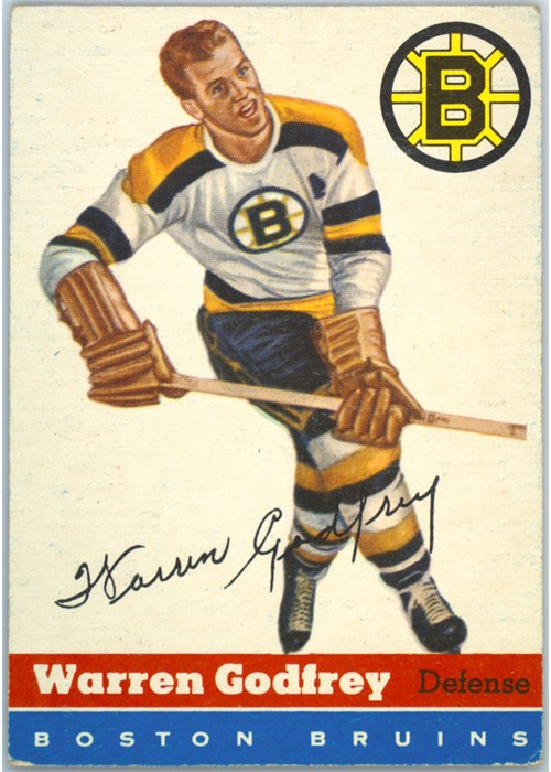 1954-55 Topps #50 Warren Godfrey, Boston Bruins