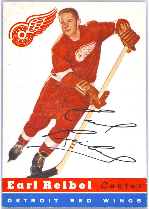1954-55 Topps #52 Dutch Reibel, Detroit Red Wings