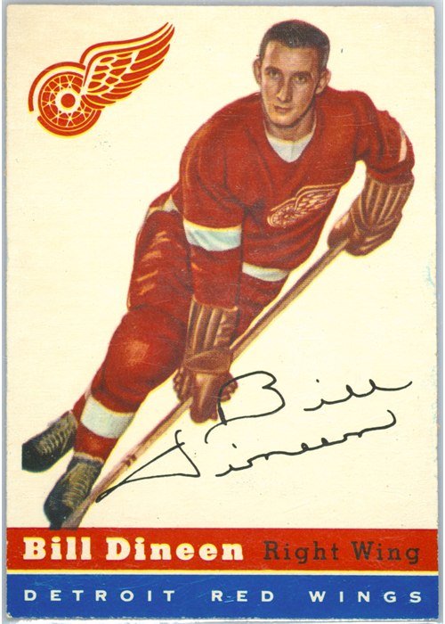 1954-55 Topps #57 Bill Dineen, Detroit Red Wings