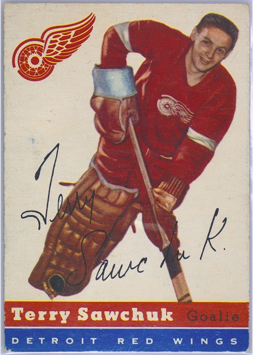 1954-55 Topps #58 Terry Sawchuk, Detroit Red Wings