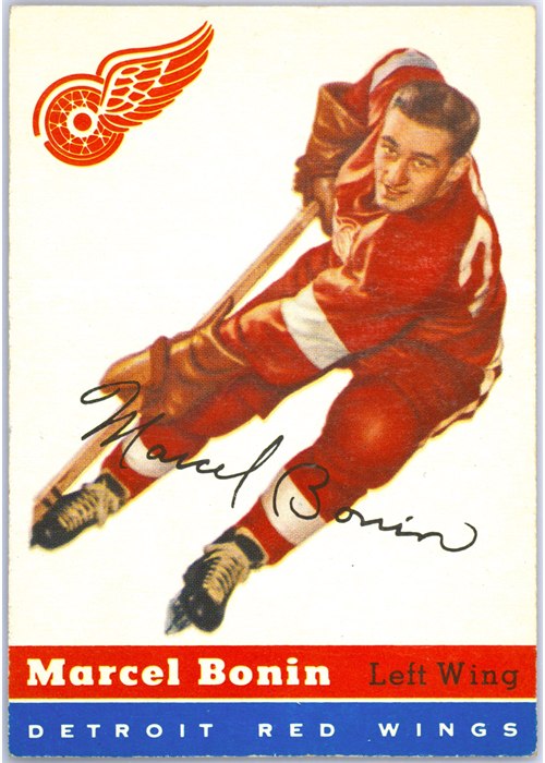 1954-55 Topps #59 Marcel Bonin, Detroit Red Wings
