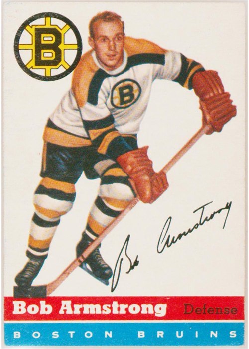 1954-55 Topps #7 Bob Armstrong, Boston Bruins