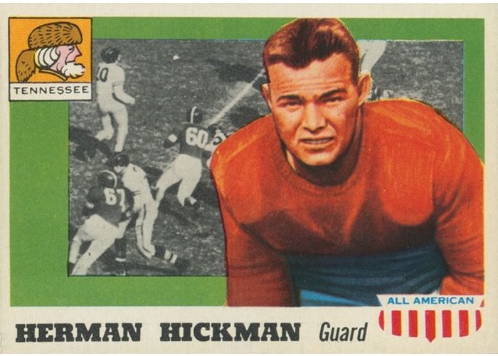 1955 Topps All-American #1 Herman Hickman, Tennessee