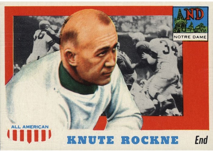1955 Topps All-American #16 Knute Rockne, Notre Dame