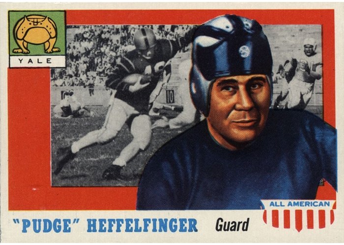 1955 Topps All-American #18 Pudge Heffelfinger, Yale