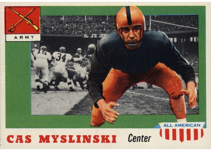 1955 Topps All-American #25 Cas Myslinski, Army