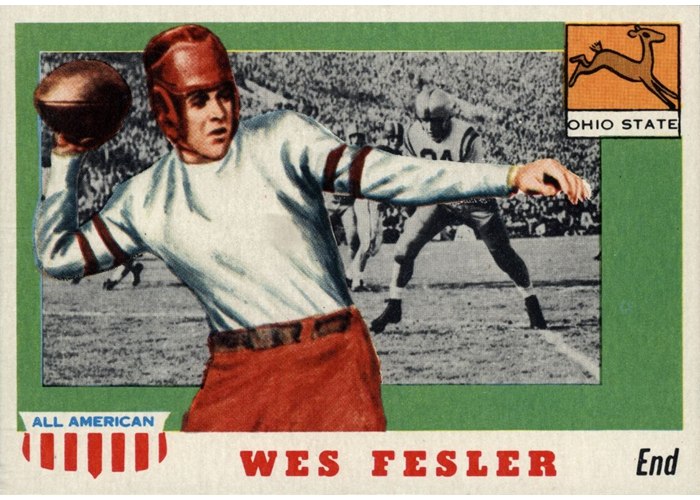 1955 Topps All-American #30 Wes Fesler, Ohio State