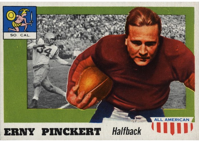 1955 Topps All-American #4 Erny Pinckert, USC