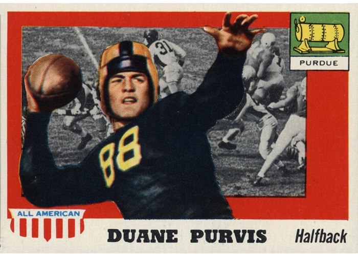 1955 Topps All-American #51 Duane Purvis, Purdue