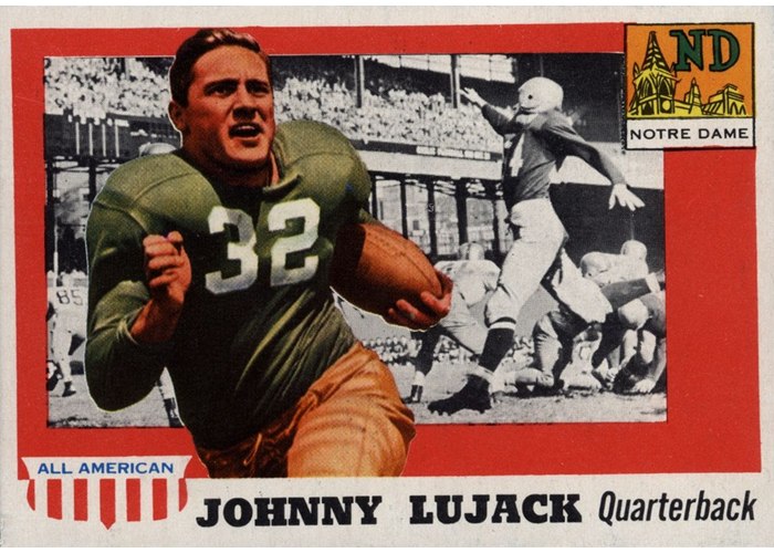 1955 Topps All-American #52 John Lujack, Notre Dame