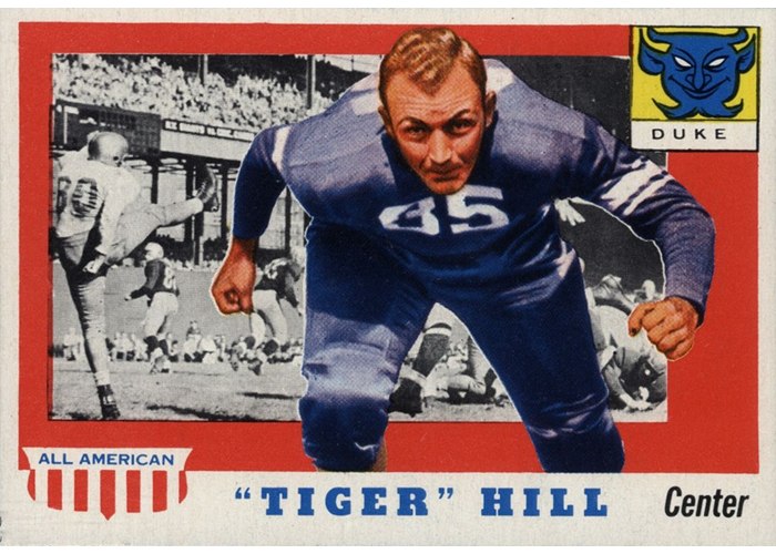 1955 Topps All-American #60 Tiger Hill, Duke